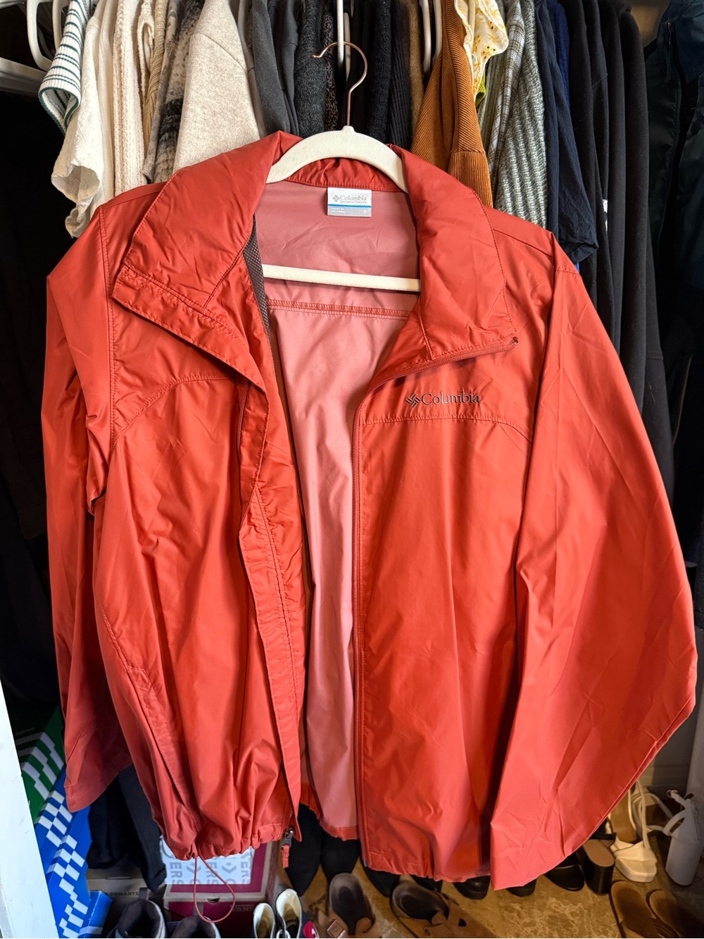 Columbia Women's Coral-Red Shell Jacket
